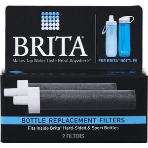 Brita Bottle Replacement Filters, 2 pack BB06 - For Hard-Sided & Sport Bottles